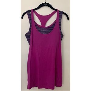 Lululemon fuchsia tank with built-in sports bra